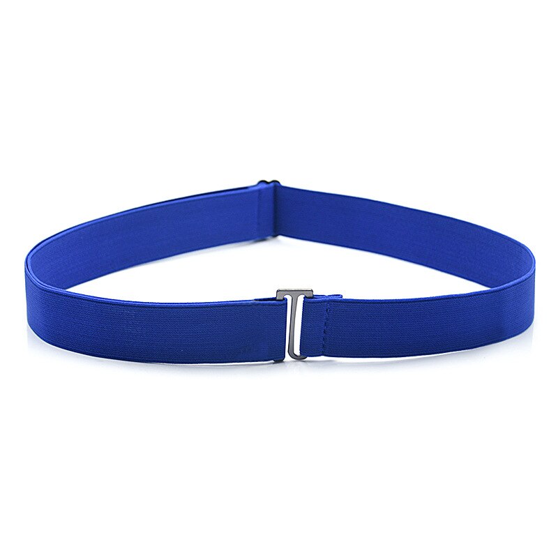 Women's Belt Adjustable Size Flat Buckle Elastic Waist Belt For Women Jeans Pant Belt No Show Stretch Belt Invisible Belt Band: Royal Blue
