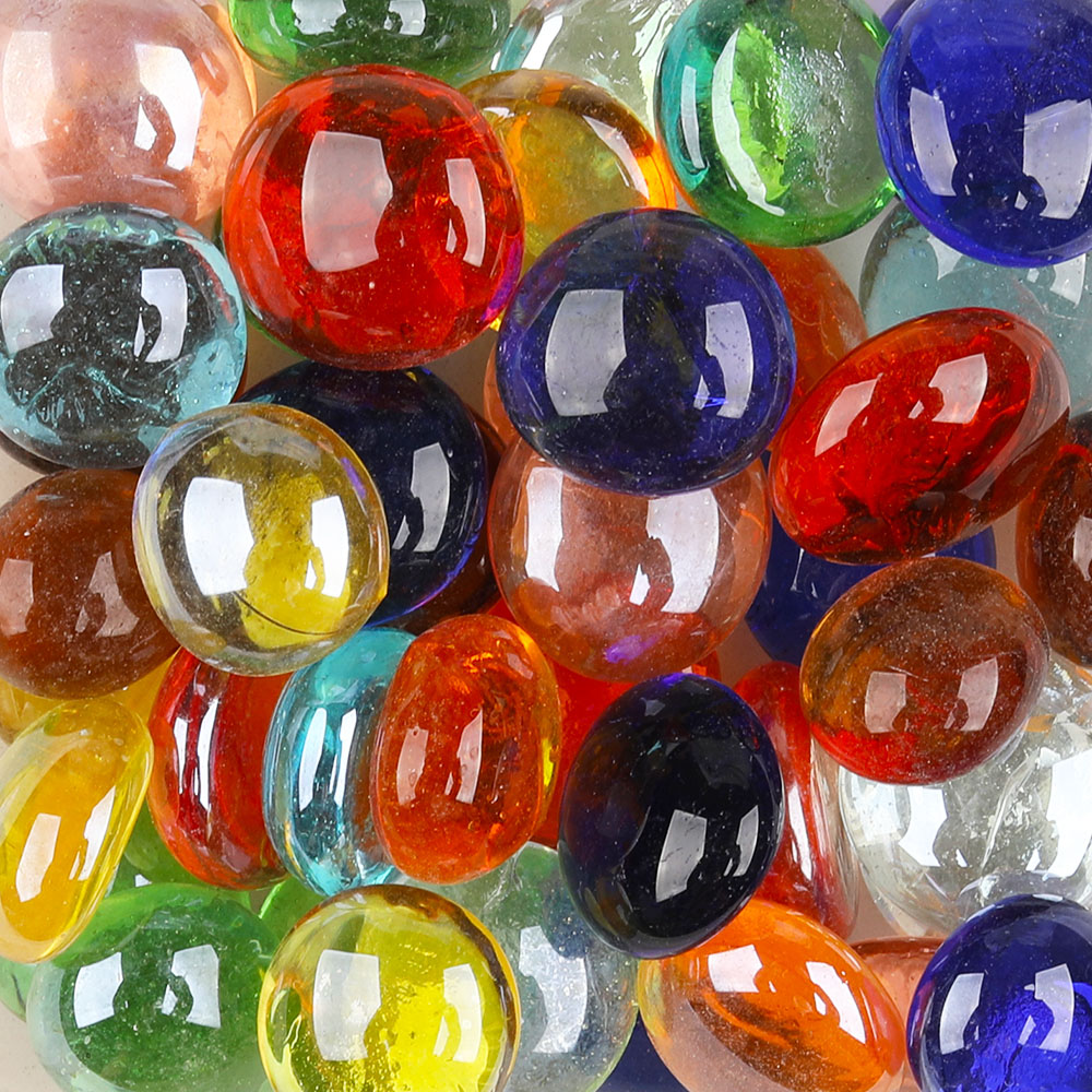 200g/35pz Medio 17-22 millimetri di Vetro Trasparente gocce Pepite perline di Vetro gemme di Vetro Rosso Blu verde Giallo mosaico fai da te che fa il mestiere: DM901