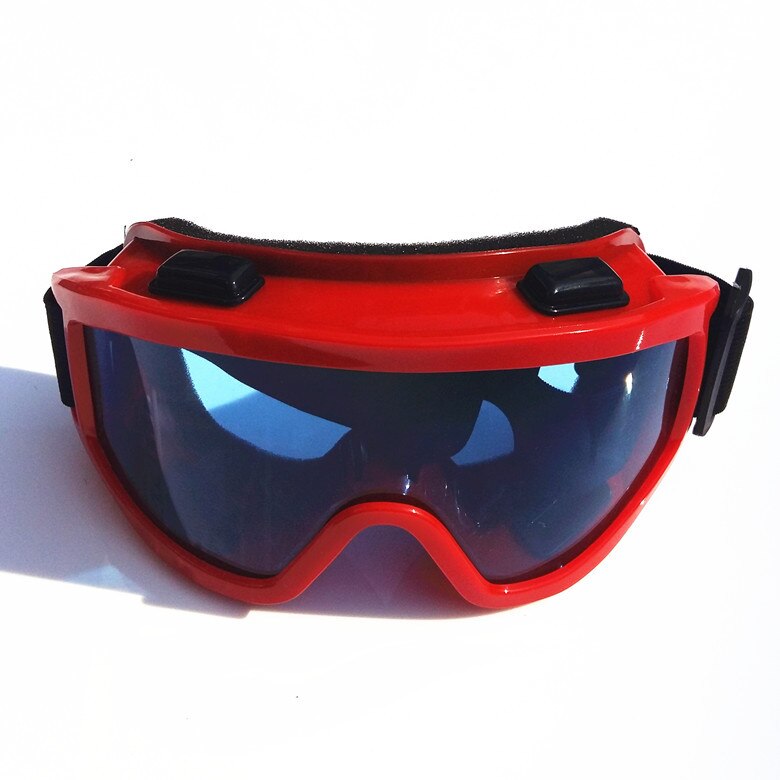Gafas de esquí UV400 a prueba de viento y polvo, lentes para miopía integradas, gafas para esquiar: Red Blue