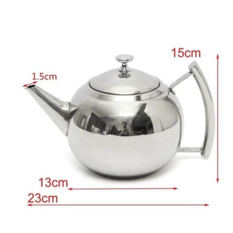 1.5/2L Stainless Steel Teapot Tea Pot With Tea Leaf Filter Infuser