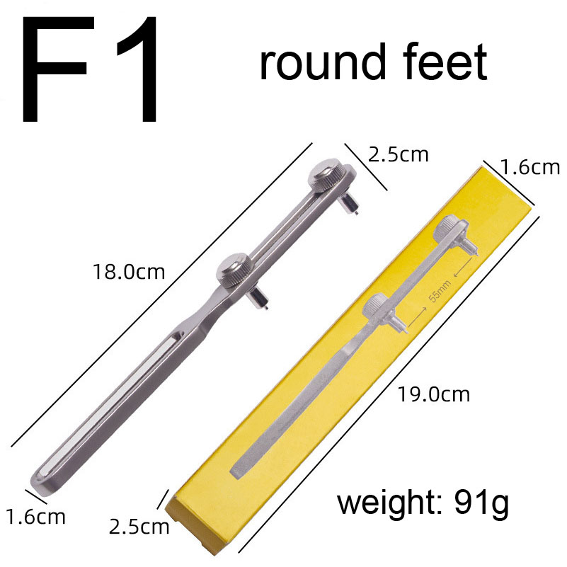 Massief Stalen Horloge Back Cover Opener Gereedschap 2 3 Klauwen Schroef Horloge Case Remover Open Wrench Horlogemaker Repair Tool Kit set: F1 round feet