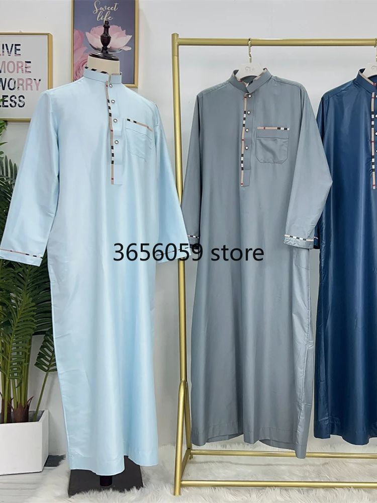 Ramadan Eid Abaya Voor Islamitische Gebed Kleding Mannen Kebaya Moslim Mode Abaya Dubai Turkije Arabisch Gewaad Musulmane Djellaba Homme