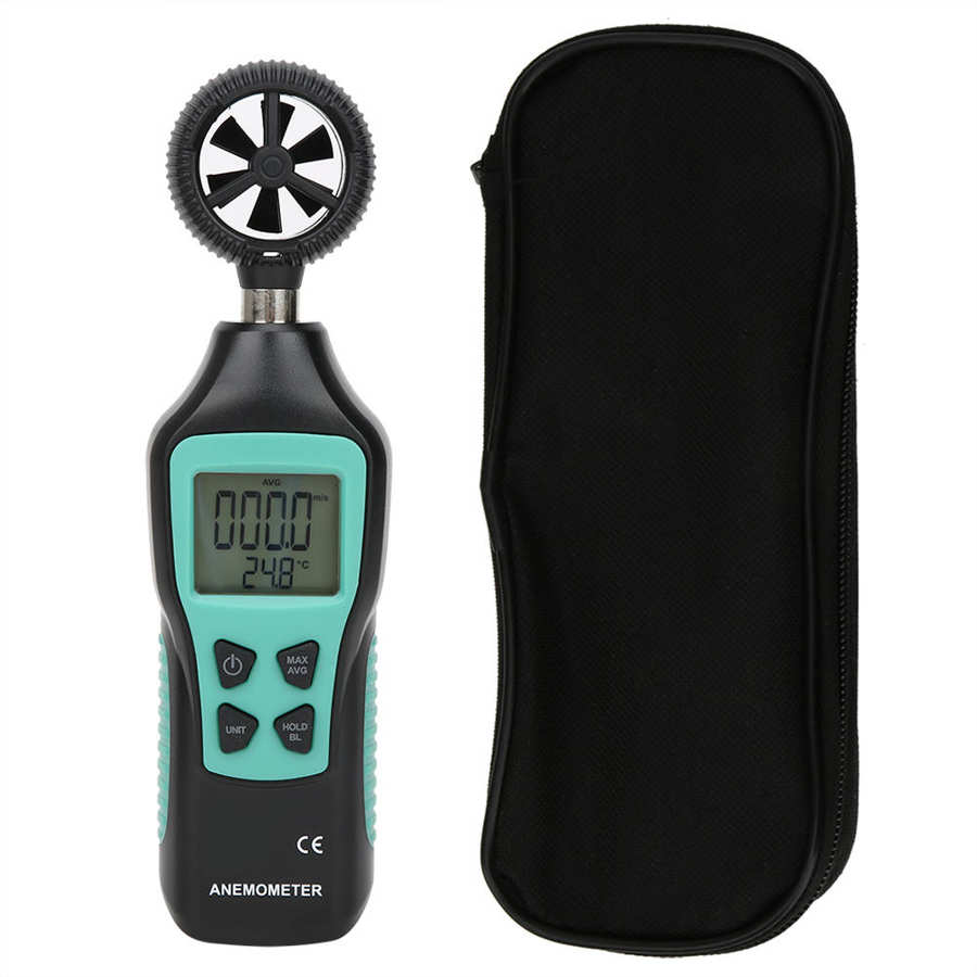 FY856 Digitale Anemometer Wind Meter 0.8 ~ 30.0 M/s Temperatuurmeter Handheld Tester