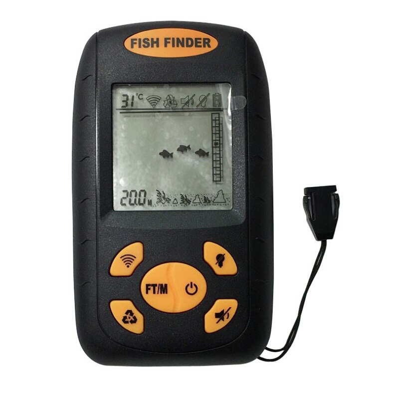 Sonar buscador de peces, Sensor sónar de profundidad de pesca, transductor de alarma, novedad de