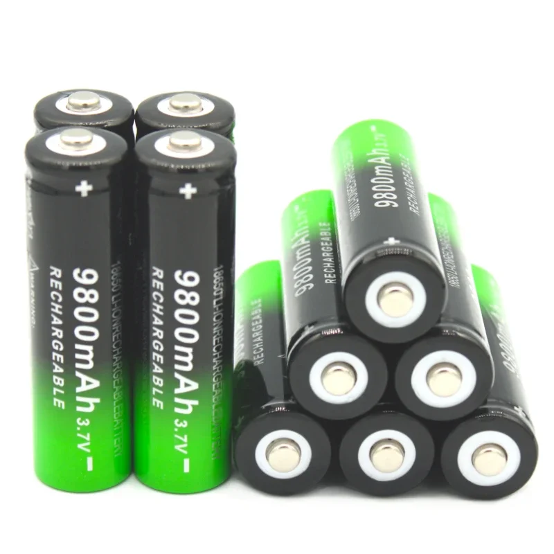 100% 18650 3.7V 9800mAh Rechargeable Battery for Flashlight Torch Headlamp Li-ion Rechargeable Battery