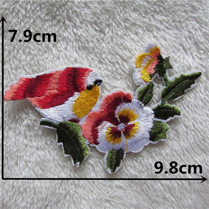 Jaar stijl vogel smeltlijm applicatie borduurwerk patch diy patches strepen  c2169-c2258: C5433