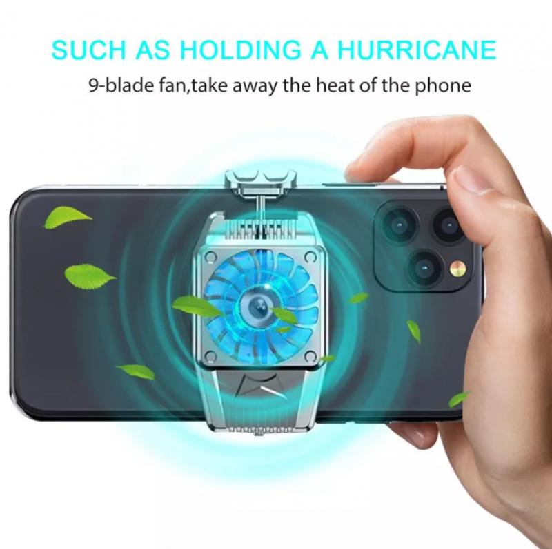 PUGB Mobile Phone Radiator Phone Cooling Fan Case Cold Wind Handle Fan For Phone Cooler Phone Cooling Fan Case