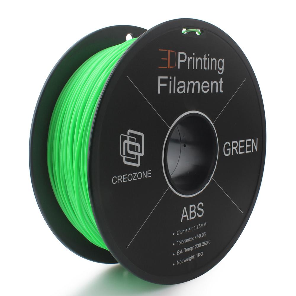 Creozone abs-kunststof voor 3d printers abs-filament 1.75 1kg 2.20 lbs 3d printerfilament 3d printmaterialen: Abs-groen