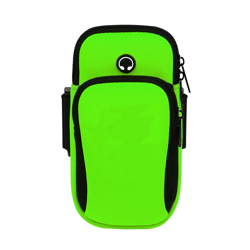 Sports Armband Case For IPhone X 8 7 Universal Waterproof Wrist Running Sport Arm Band With Key Holder For Xiaomi 6 Inch Phone: green