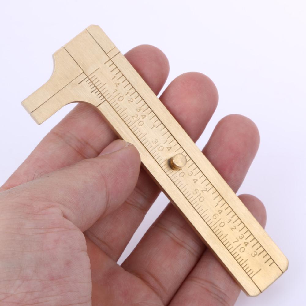 Measurement Tool Pocket 80mm Mini Brass Sliding Gauge Vernier Calip Precision Measuring Instrument