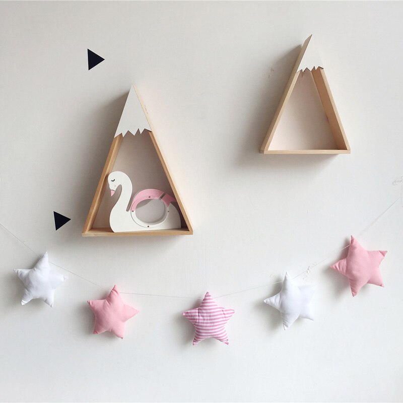 Guirnalda nórdica de estrellas y luna para decoración de pared, cartel de , alfombra de cama, banderines para Baby Shower, adorno colgante para habitación de niños, accesorios para fotos