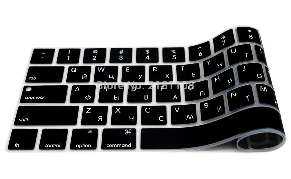 US Russian Language Silicone Keyboard Cover For Newest MacBook Pro with Touch Bar 13" 15" A1989/A1706 A1990/A1707