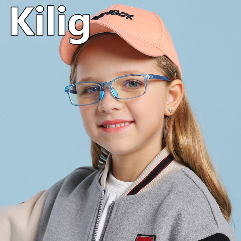 Kids Anti-Blauw Licht Bril Tieners R90 Buigbare Siliconen Brillen Voor 4-12 Jaar Grade Computer Mobiel bril