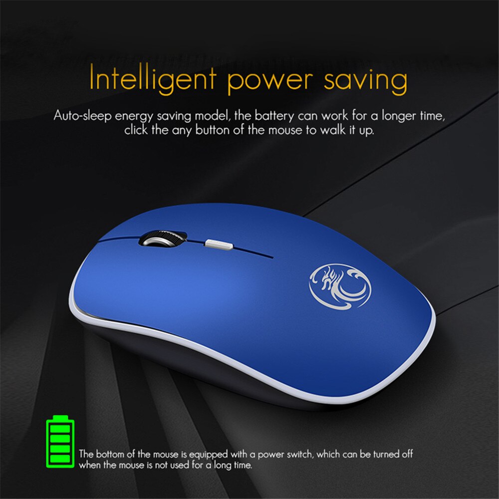 Wireless Mouse Silent Computer Mouse 1600 DPI Ergonomic Mause Noiseless Sound USB PC Mice Mute Wireless Mice for Laptop