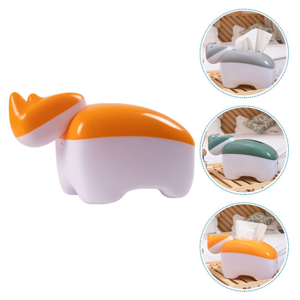 1pc tissueboxen in de vorm van een neushoorn (willekeurige kleur)