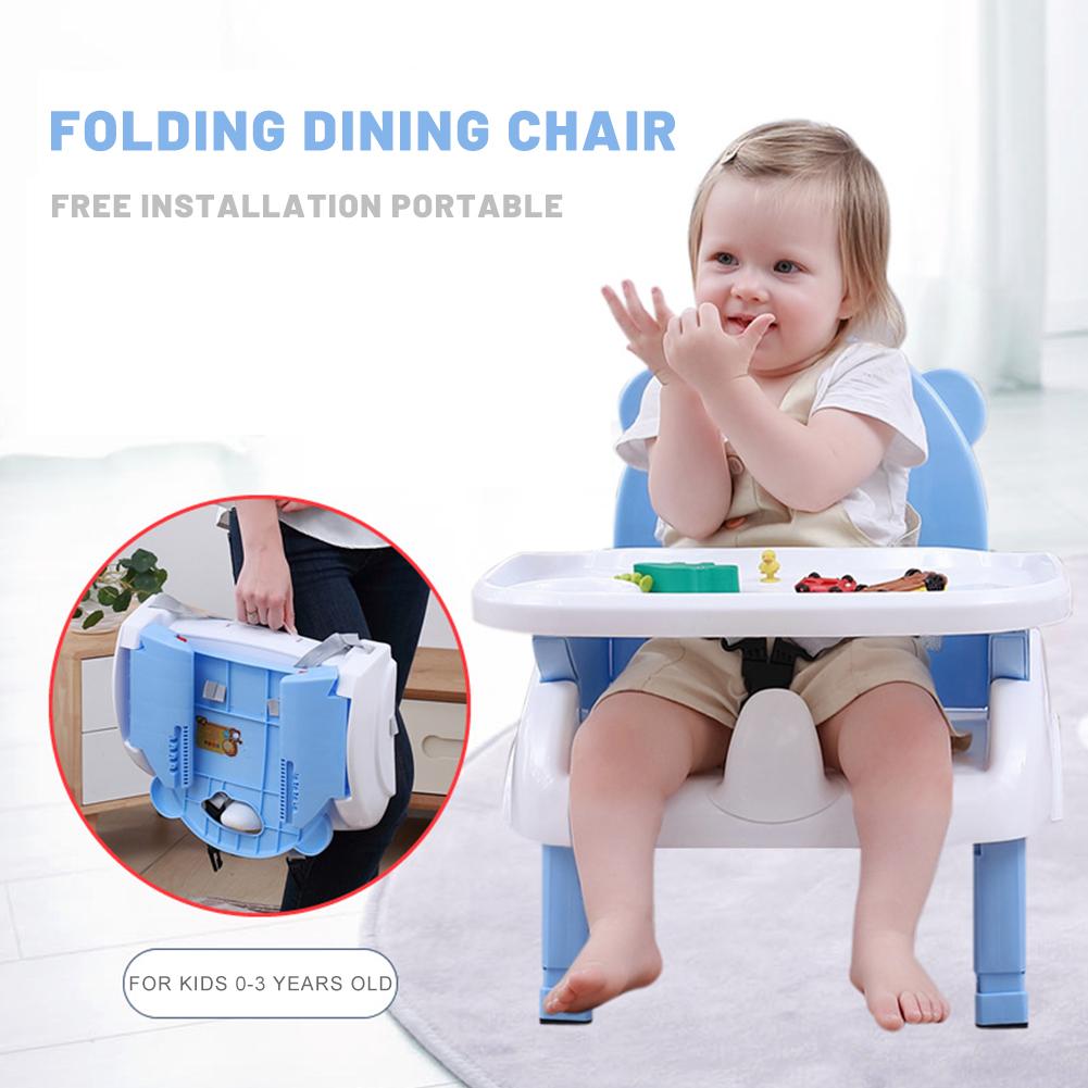 Enfants pliant à manger chaise réglable bébé rehausseur siège pour salle à manger chaise bébé chaises dîner plaque alimentation siège de sécurité