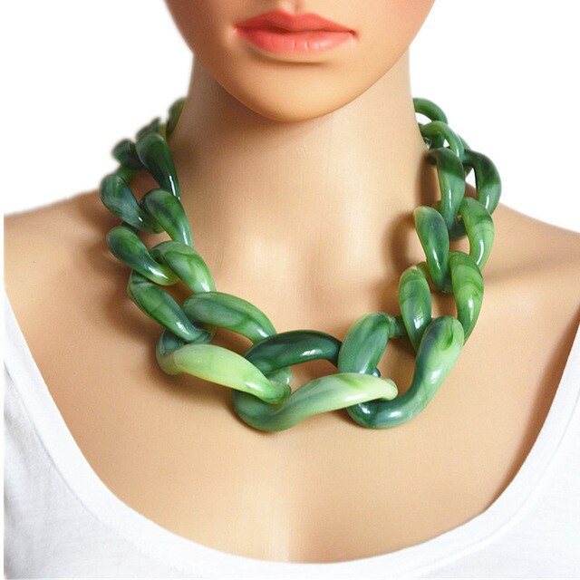 Europa und sterben Vereinigten Staaten große übertreibung schmuck acryl kette chainoversize Nacken kette zubehör gefrostet Halskette