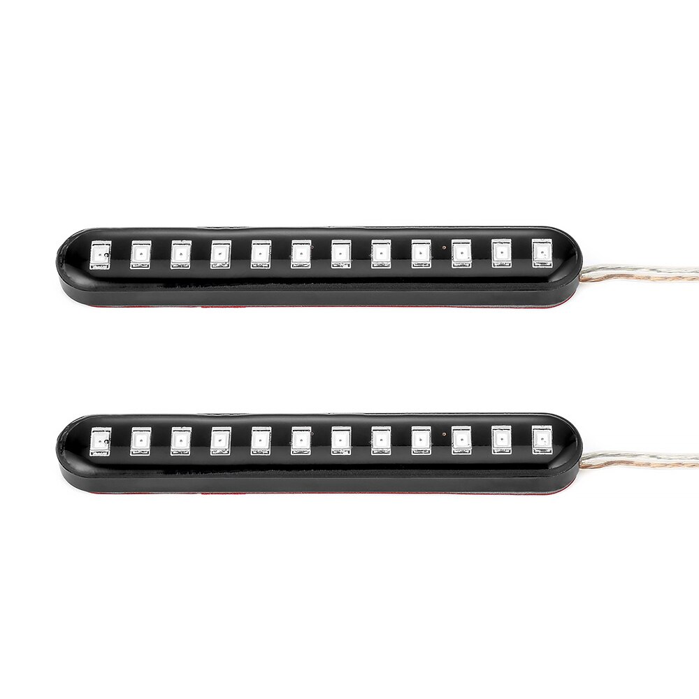 Universal sekventiell flödande 12 led mini strips motorcykel bil led blinkers blinkers blinker ljus gult ljus: 2 stycken