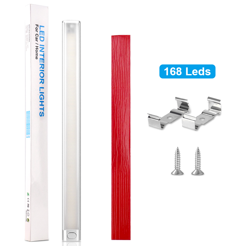 12V Auto Interieur Led Light Bar 120led Strip Lichten Met Aan/Uit Schakelaar Voor Auto Trailer Truck Rv Van Camper Boot Leeslamp: Ivoor