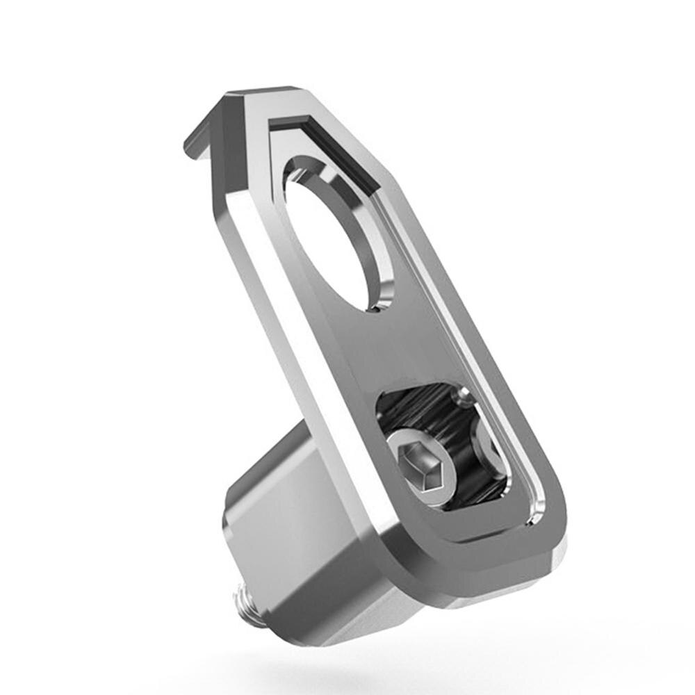 universell motorsykkel krok slitesterk skrue aluminium henger motorsykkel styret hjelm bag krok scooter flaske bæreholder: Hvit