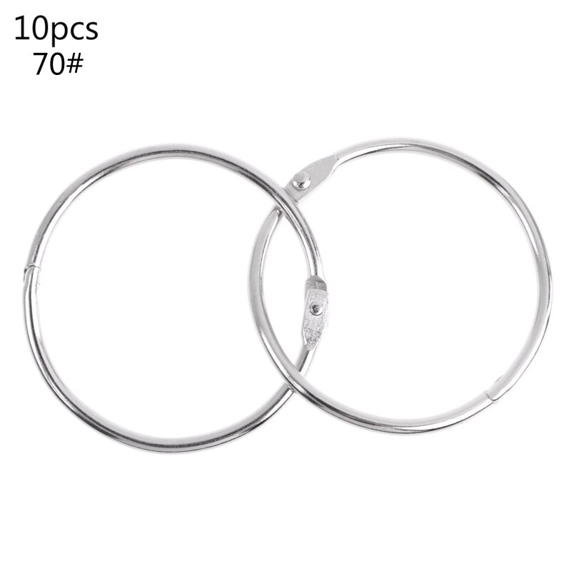 Metalowy luźny liść książka segregator Hoop pierścień wielofunkcyjny brelok koło Album DIY D5QC: 5AC1100409-70