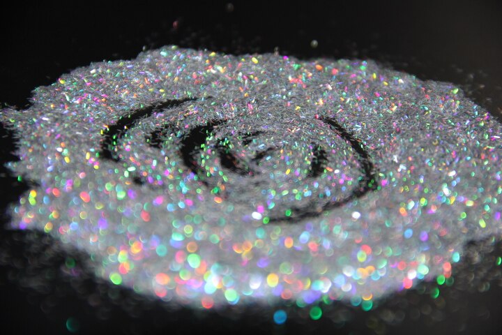 Holo barre argent paillettes rayures paillettes