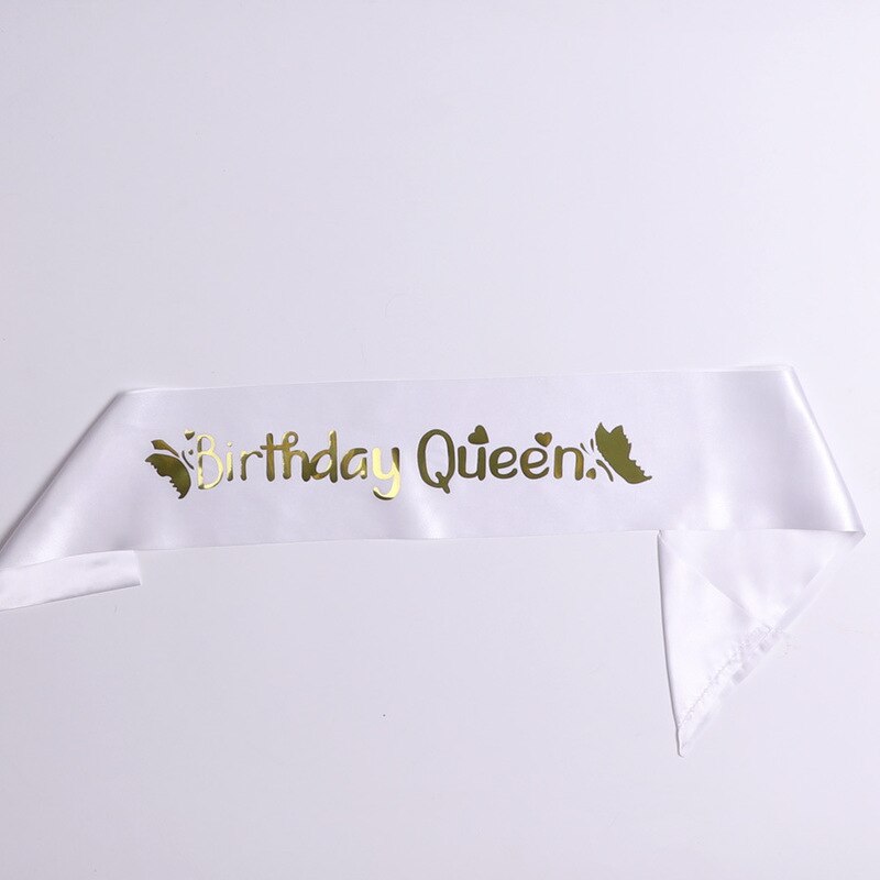 Ceinture en Satin pour fille, pour anniversaire, reine, paillettes, sirène, pour fille, rubans, fournitures de pour fête, accessoires de décoration