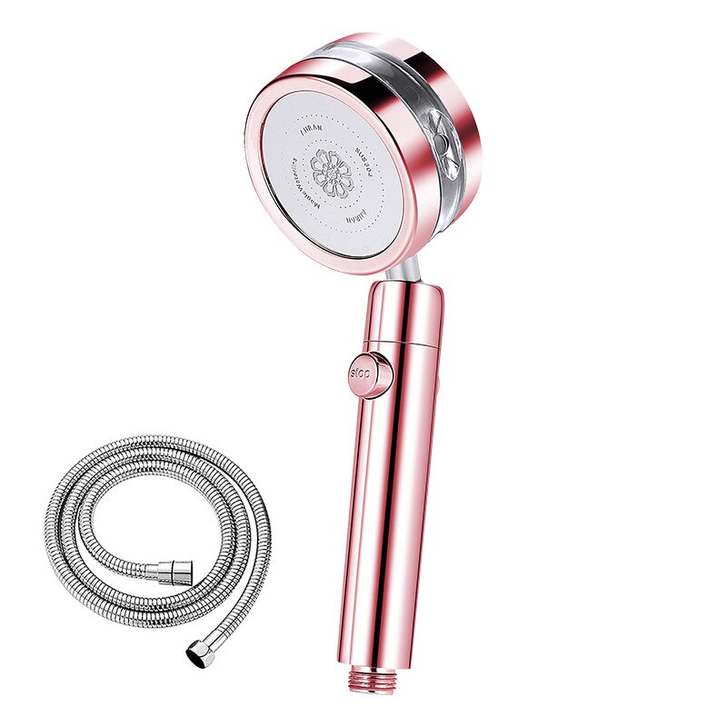 Turbocharged Shower Head High Pressure Magic Waterline Spa Massage 360 Degree Shaking Head Bathe Shower For Bathroom Accessories: C 1.5m hose