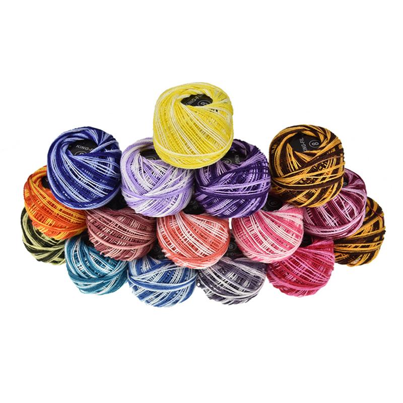16 Roll Embroidery Thread Set Cross Stitch Embroidery Wool Cotton Line Craft Supplies Home Making Thread (Mixed Color)