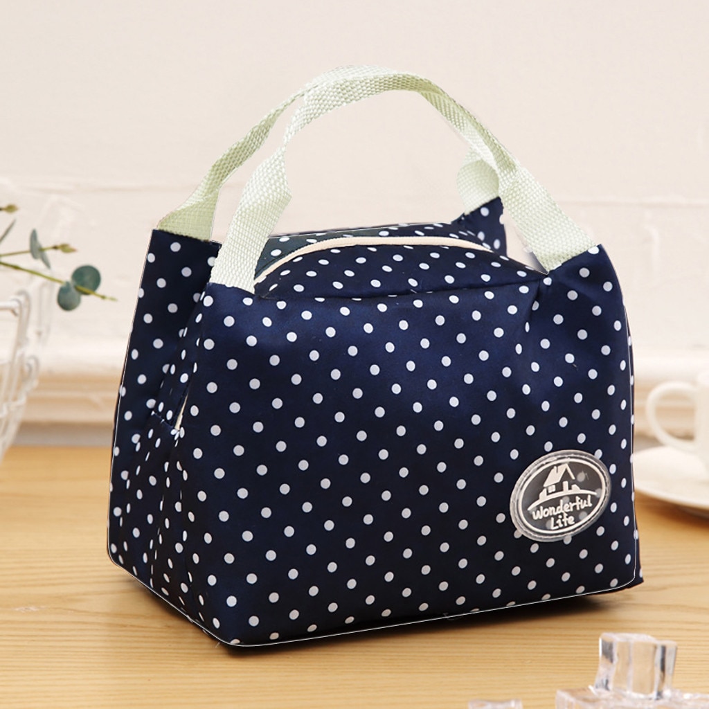 Kawaii sac à déjeuner pour femmes enfants école boîte à déjeuner isolé toile sac à déjeuner thermique Portable fermeture éclair sacs à déjeuner bolsa termica