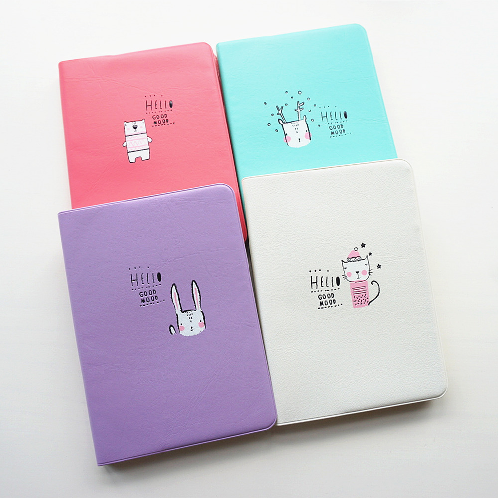"Good Mood" Cute Faux Leather Monthly Weekly Planner Agenda Any Year Diary Journal Notebook