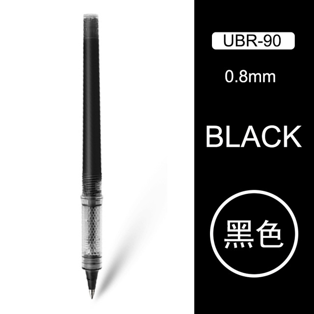 3/6/12pcs Japan UNI Refill UBR-95/UBR-90 Water-based Pen Refill 0.8/0.5mm for UB-205/UB-200: WHITE / black