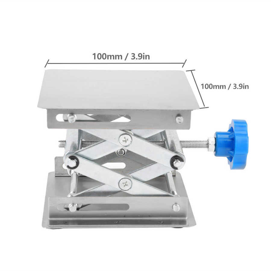 100x100x160mm Lifting Platform Stainless Steel Adjustable Laboratory Lifting Platform Stand Scissor Rack