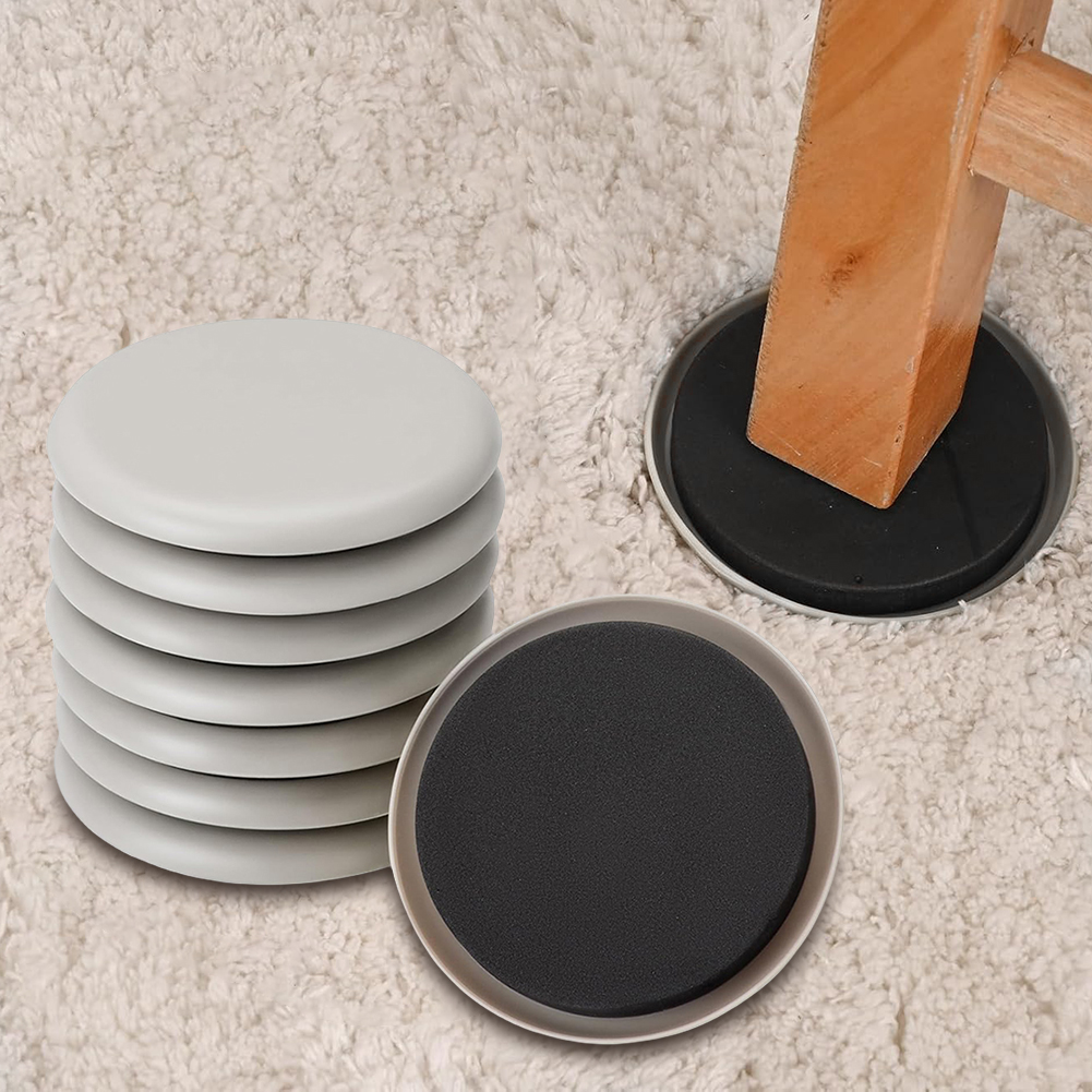 Glissières de meubles, 8 pièces, tampons mobiles anti-rayures, déménageurs de meubles robustes pour tapis et sols en bois dur