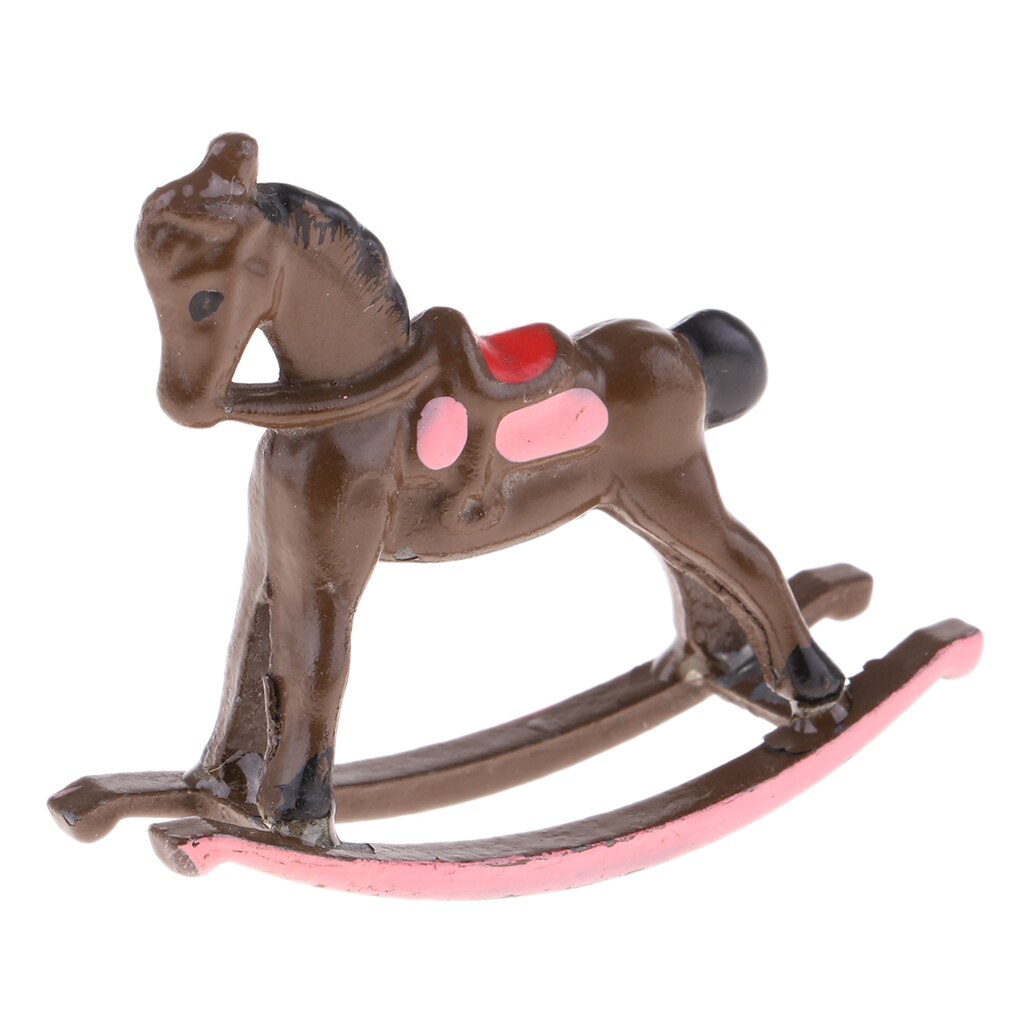 1/12 Dollhouse Miniature Rocking Horse Model Nurse... – Grandado
