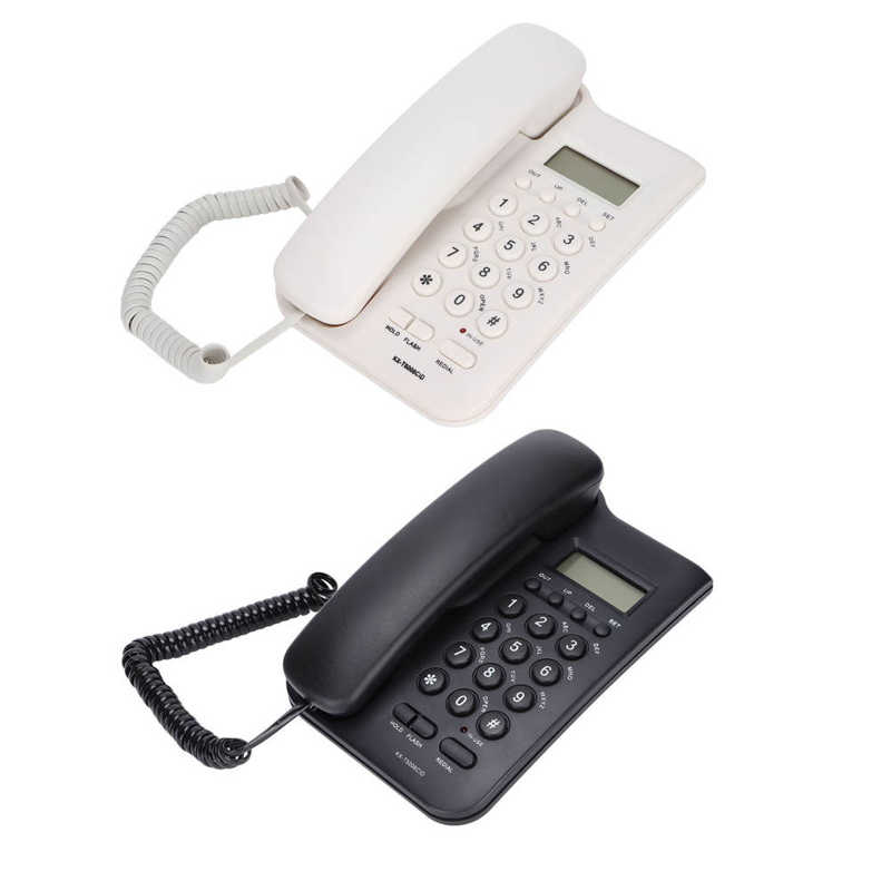 Semi Hands Free Dial Corded Phone Caller ID Wall Mounted Free Battery Wired Telephone