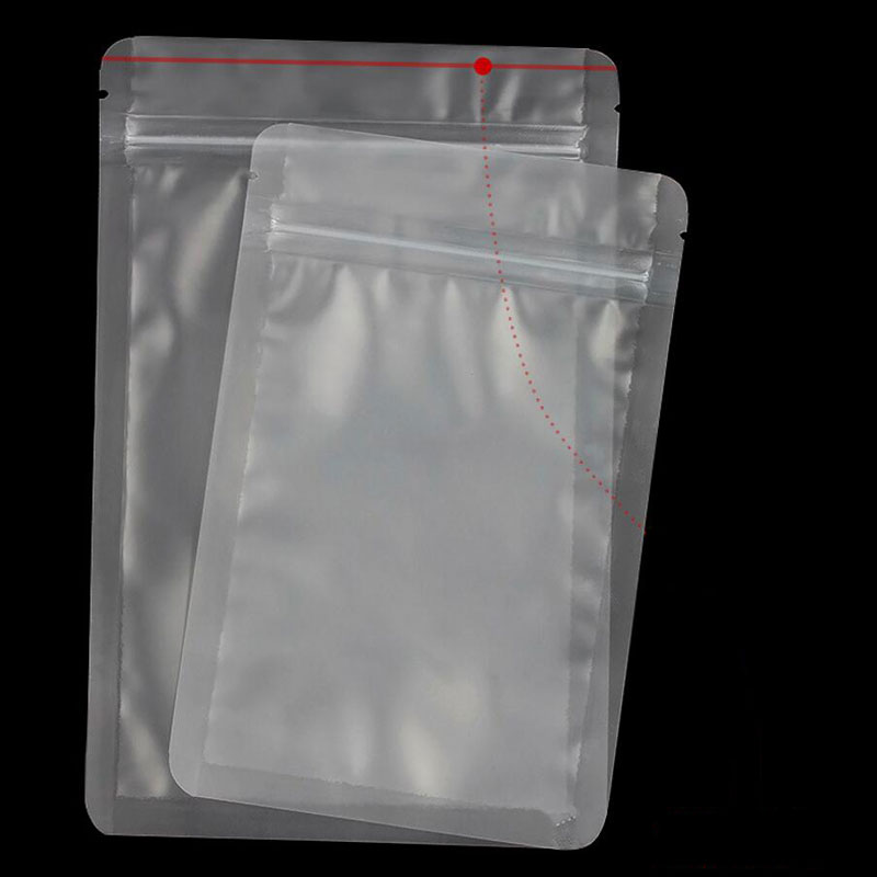 Válvula de superficie esmerilada con cremallera, bolsa de almacenamiento de envases de plástico, embalaje, paquete, 100 unids/lote