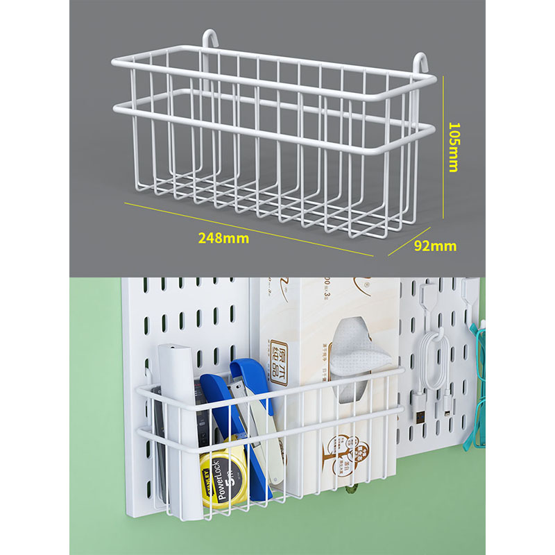 Wall - mounted pegboard for wall storage. Combine various accessories freely, and it doubles as an e - product display rack.: Light Grey