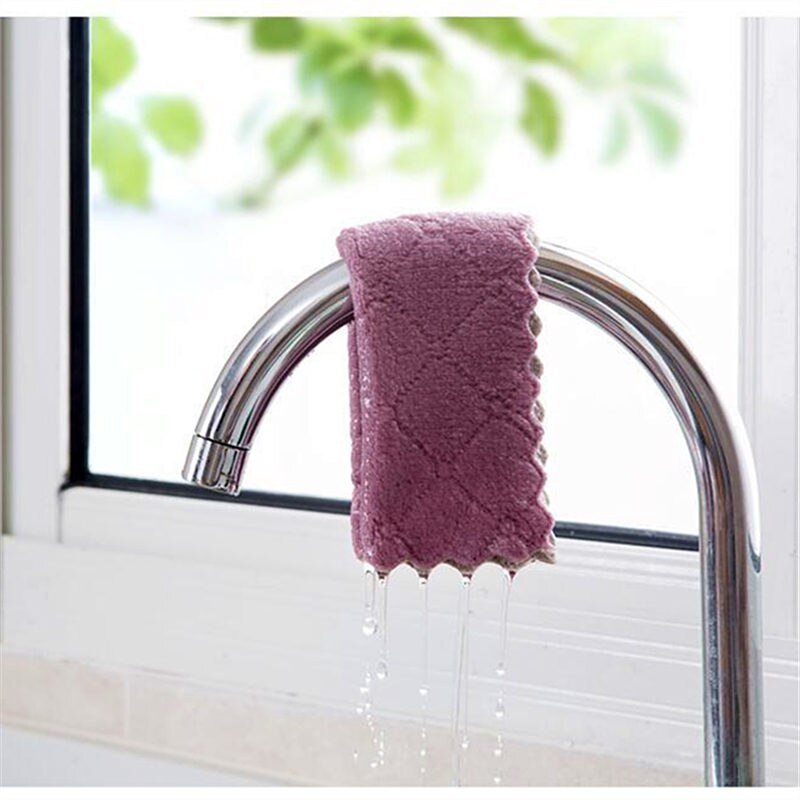 Moboss huishoud keukenhanddoek absorberend dikker dubbellaags doekje tafelreiniging afwasdoek keuken microvezel handdoek