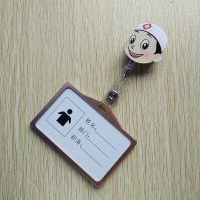 Aluminum Badge Holder Business Work Card With ABS Retractable Badge Reel ID Card Holder Nurse Accessories: NO.13
