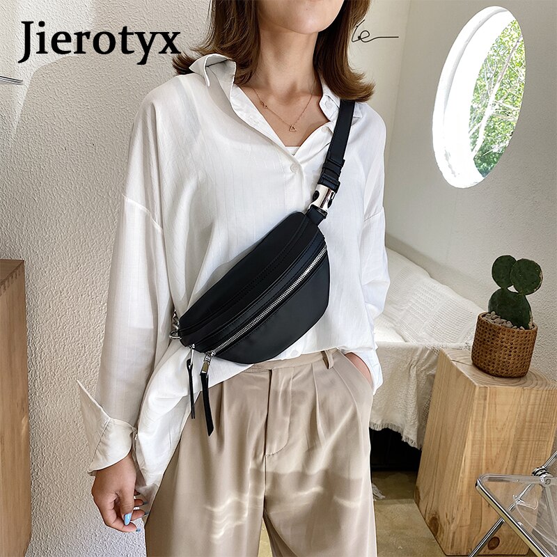 JIEROTYX Waist Bag Belt Bags For Women Bum Fanny Pack Travel Hip-Hop Pouch Waist Bags Ladies Wallet Support