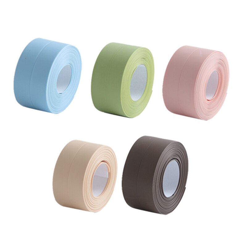 1 Roll Seal Strip Anti-Collision Weatherproof Self Adhesive Caulk Strip Sealing Tape For Sink Bathroom Kitchen