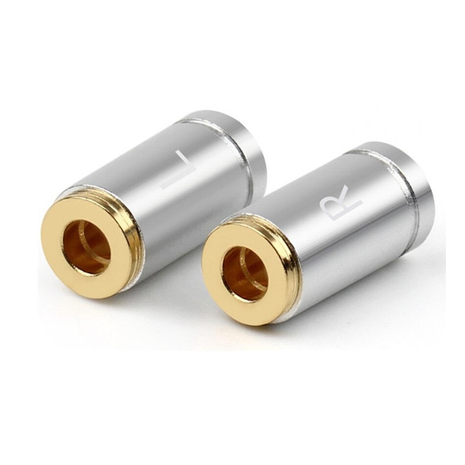 Earphone Pin Plug For A2DC Female Audio Jack LS400 CKS1100 E50 E70 Headset Frosted Shell Wire Connector Adapter 12.3mm Length