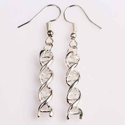 Jewelry Gold DNA Earrings Chemical Formula DNA Molecular Earrings Women&amp;Girls brincos: E32-2