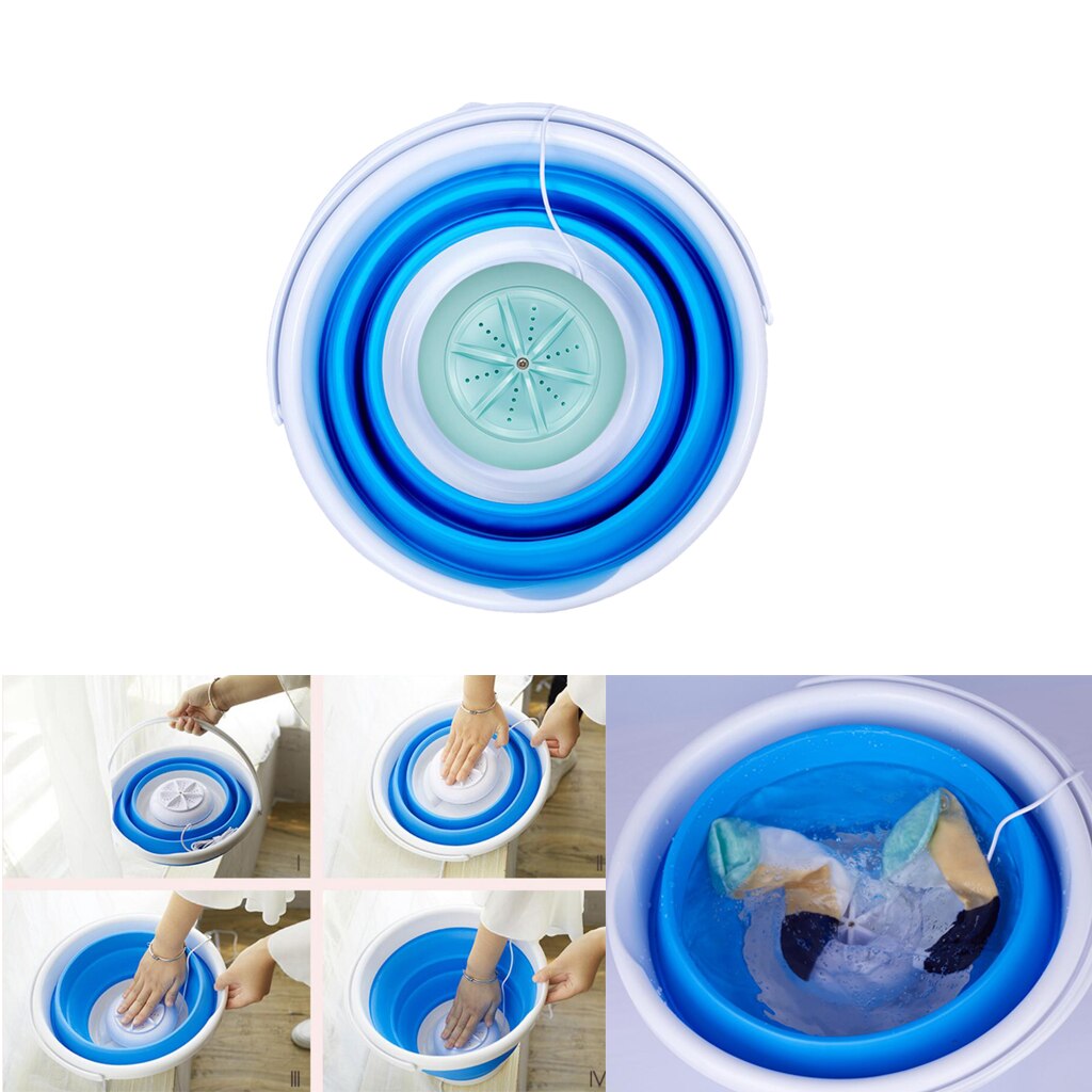 Mini Laundry Machine Folding Washing Machine Personal Rotating Ultrasonic Turbines