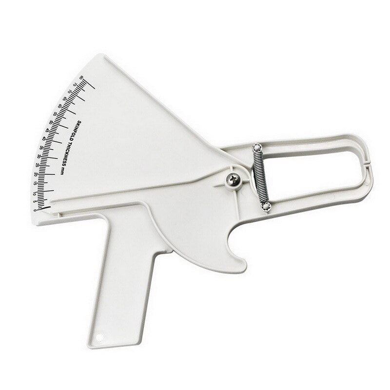 80mm lichaamsvetmeter adipometer huidplooimeter gezondheidsmeter afslankmeetinstrument: Wit