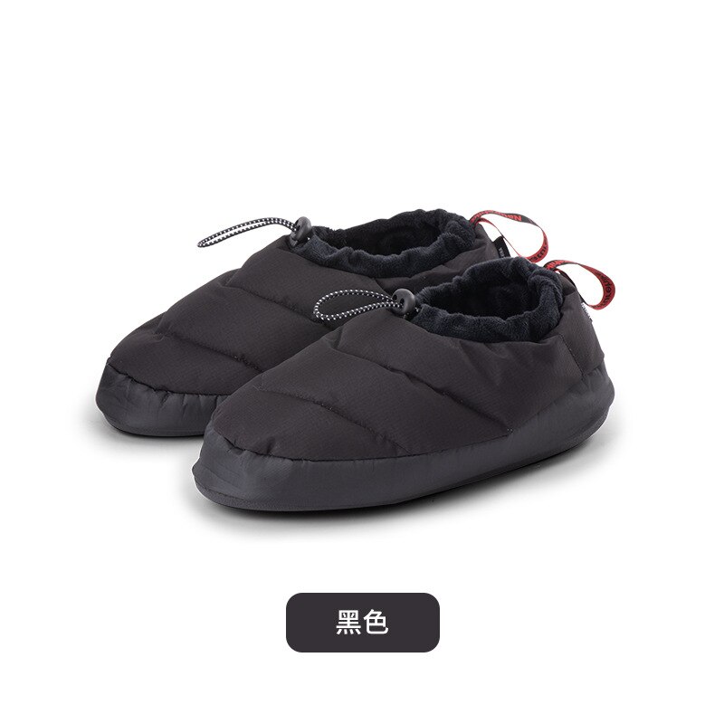 Naturehike Outdoor Eendendons Kamp Schoenen Draagbare Licht Keep Warm Waterdicht Winddicht Lage-Top Antislip Thuis Schoenen: Black / Xl