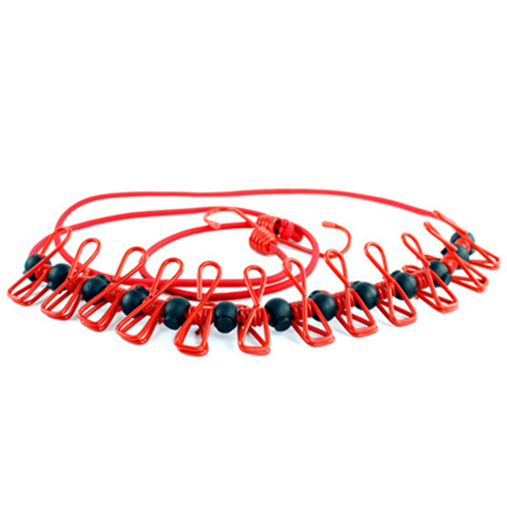 Windproof Drying Clothes Hanger Clothesline With 12 Clothespins Camping Drying Rack Clothes Socks Underwear Hanging Dryer Rope