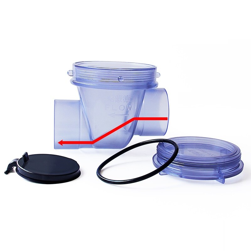 1pc 50mm PVC Blue Transparent Check Valve Anti-Backflow Check Valve Kitchen Sewer Pipe Water Pipe One-Way Valve