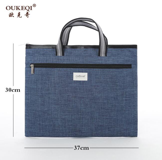 Zakelijke tas, informatietas, waterdichte rits, documententas, aktetas: Blauw